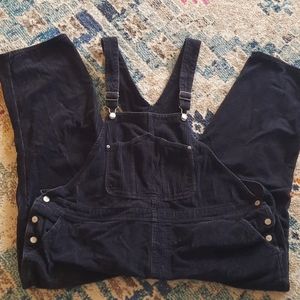Old Navy Black Corduroy Overalls Plus Size 24